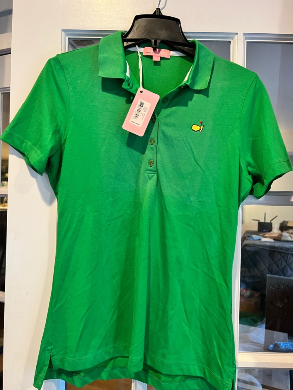 Ladies Green Polo Tee with Logo - Classic Short Sleeve